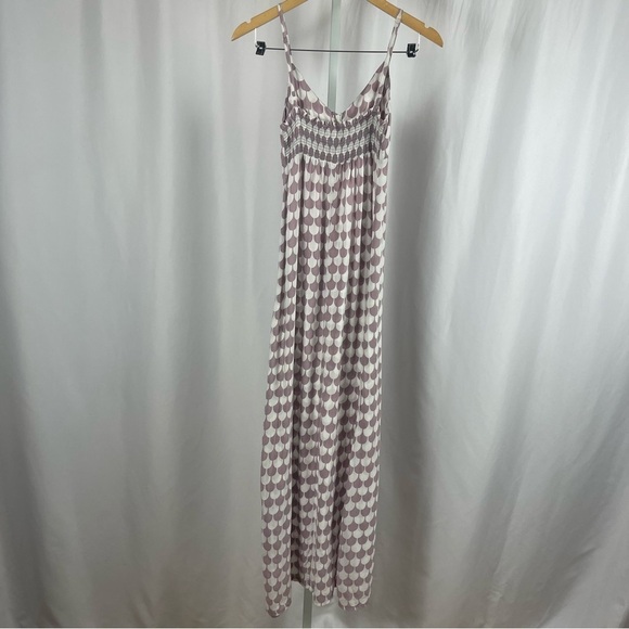 Angie Small Boho Bohemian Vacation Retro Abstract Print Mod Maxi Dress V Neck - Picture 2 of 8